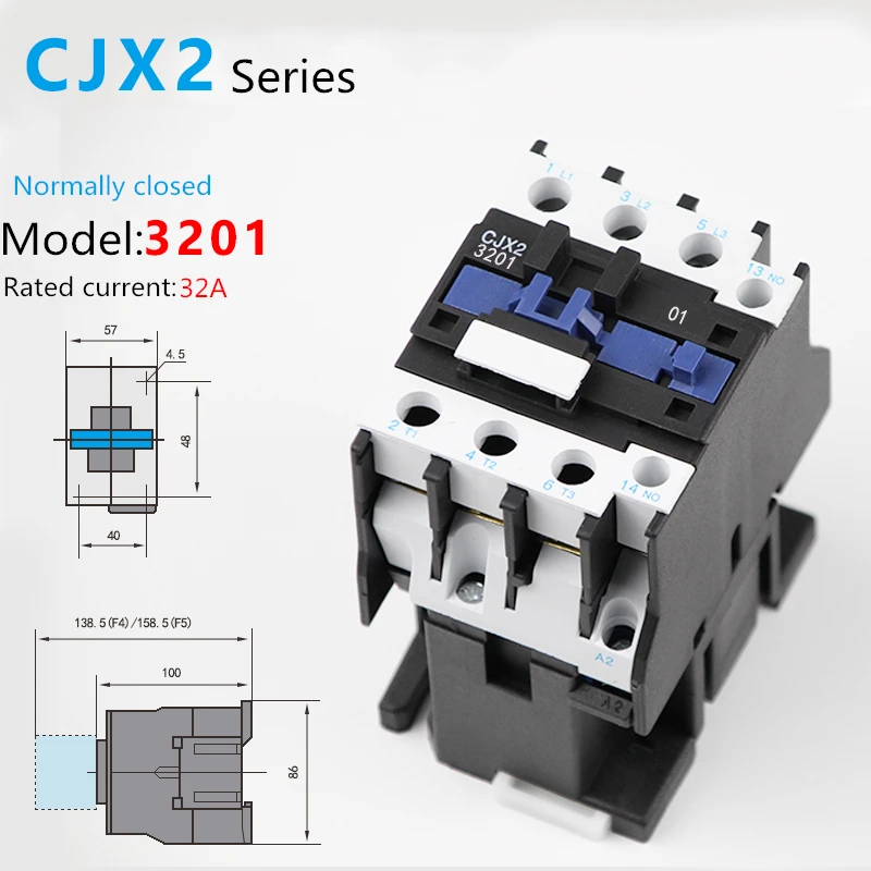 1 шт. CJX2 3201AC контактор 3201 32A переключатели LC1 AC напряжение контактора 380 В 220 110 48 в 36