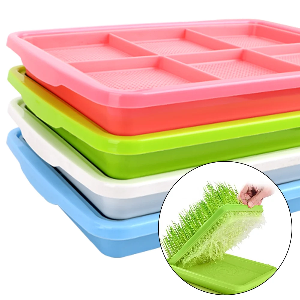 1 piece Double Layer Bean Sprouts Plate Seedling Tray Growing Wheat seedlings Nursery Pots Planting Dishes Home Garden