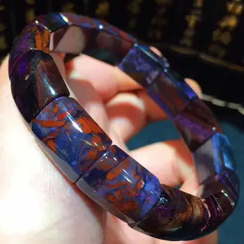 

Natural Pink Sugilite South Africa Bracelet 15.3*11.2*7mm Crystal Rectangle Beads Stretch Women Female Certificate AAAAA