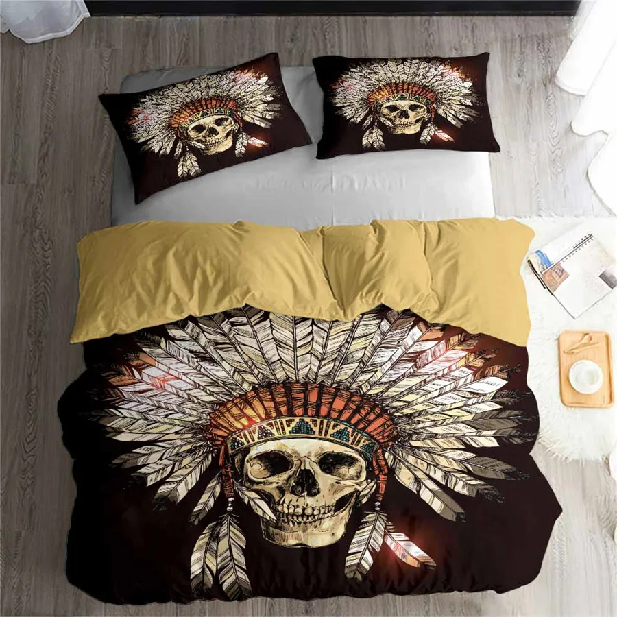 Комплект постельного белья с 3D принтом черепа #2 22|3d bedding sets|duvet cover setbedding set |