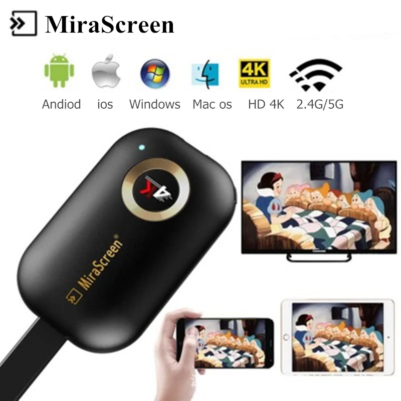 RANKMAN Mirascreen EZcast Anycast 4K tv Stick Беспроводной Wi-Fi дисплей приемник HDMI ключ Miracast DLNA Airplay для Android IOS