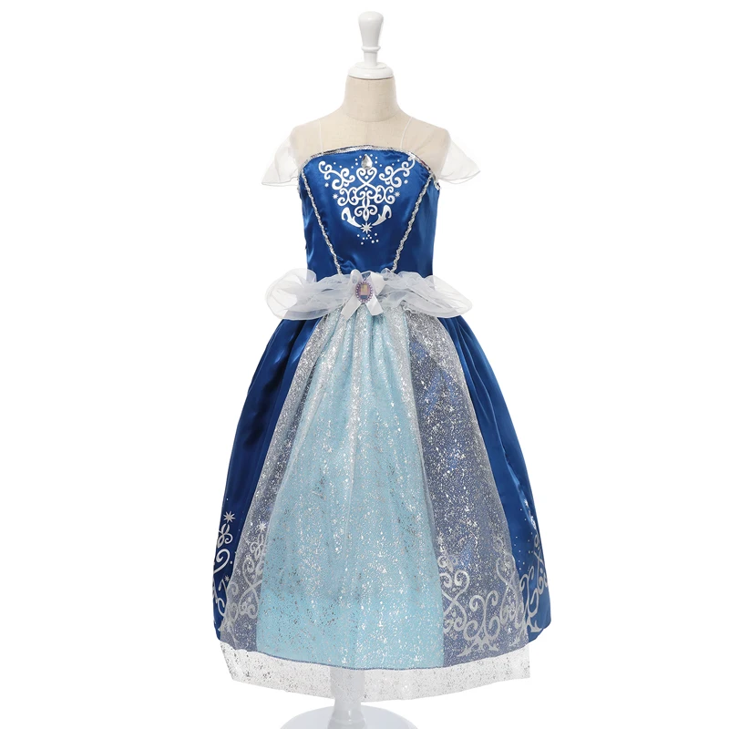 Girl Princess Dress Rapunzel Dress Up Baby Snow White Belle Cinderella Cosplay Costume for Party Birthday
