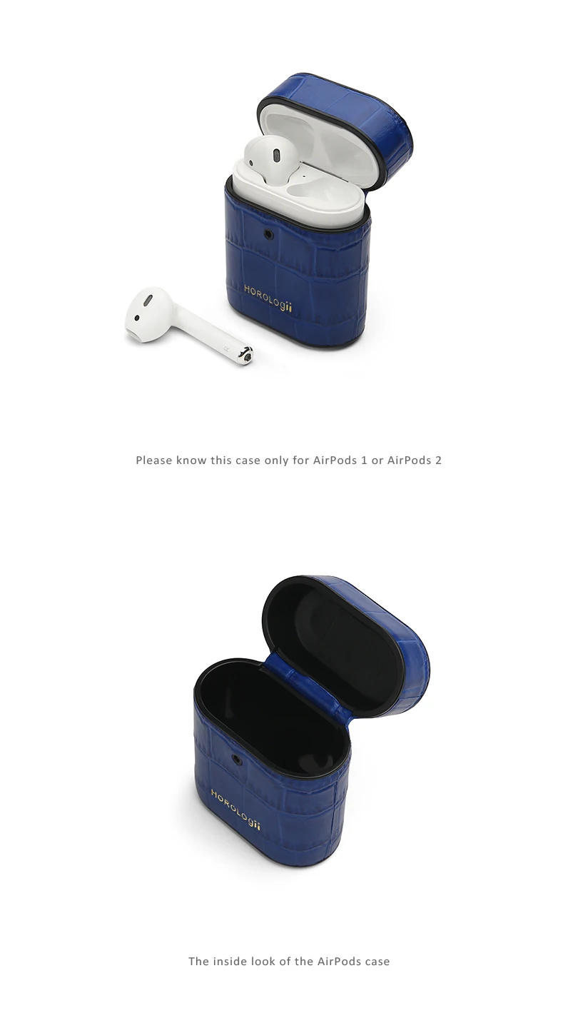 Horologii монограмма синий крокодиловый узор чехол для iphone 11 Pro Чехол для AirPods чехол и для наручных часов Apple Watch, версии 3 шт. подарочный набор
