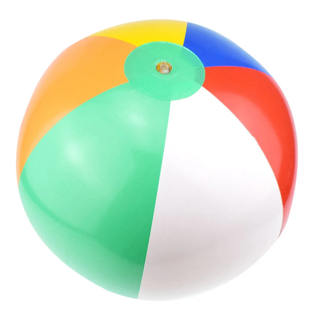 5pcs Inflatable Beach Ball Classic Rainbow Color Pool Party Favors Summer Water Toy Rubber Ball Outdoor Children Toys #B