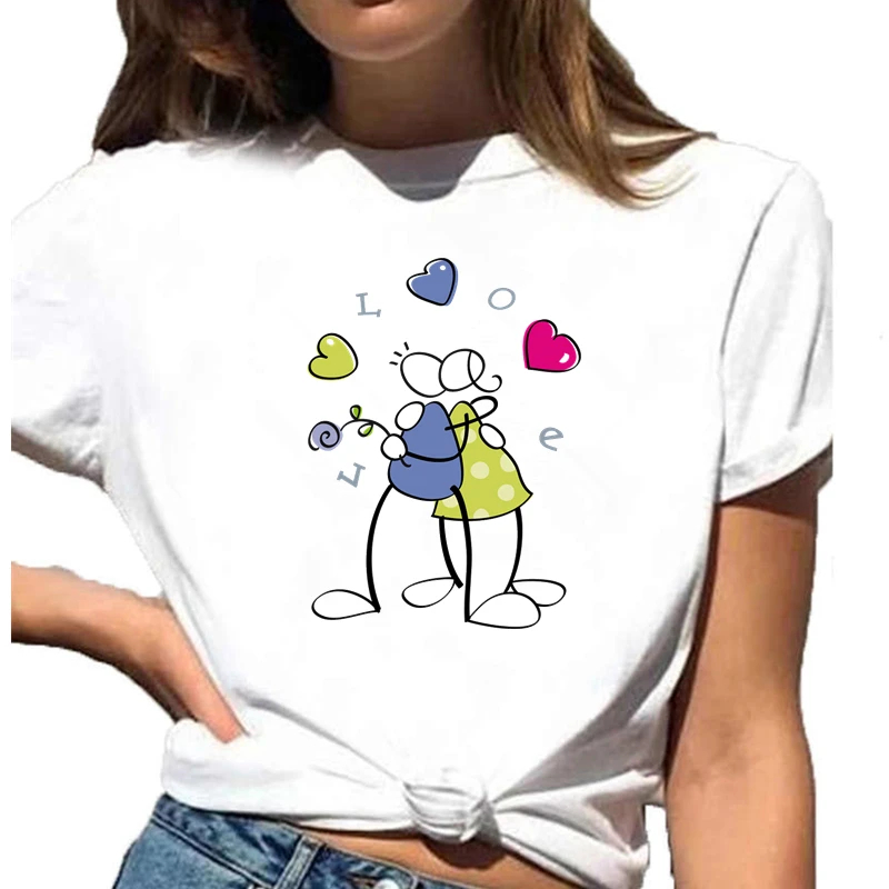 Женские футболки с принтом LOVE Graphic модная забавная Повседневная футболка