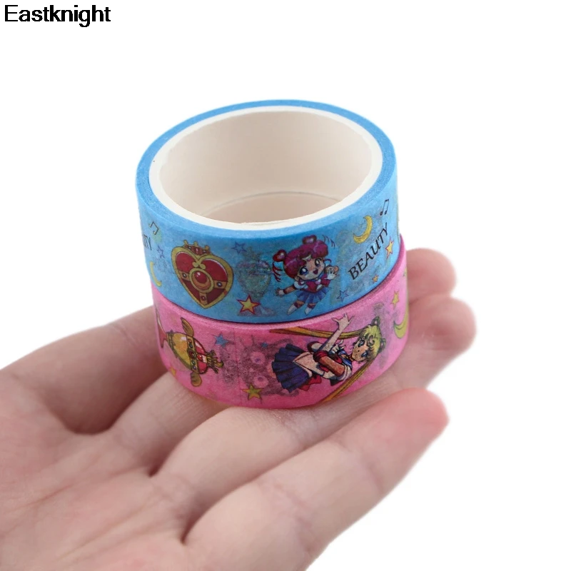 Sailor Moon Аниме DIY Скрапбукинг липкий клей Васи бумага маскирующая лента kawaii печатные узоры наклейки E0827