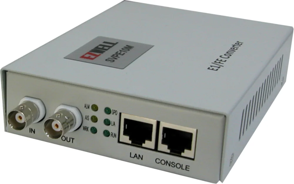 Одиночный E1/FE конвертер SVPE10M HDLC протокол конвертер AC источник питания 75 Ом
