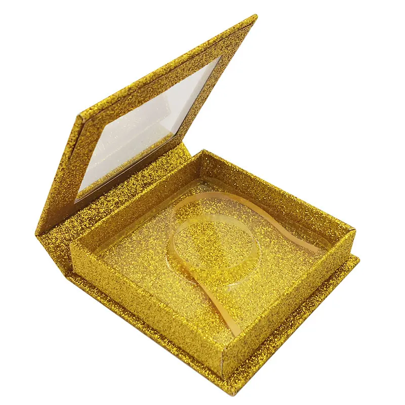 20 шт Бесплатный Пользовательский логотип накладные ресницы упаковочная коробка поддельные 3d норковые ресницы Коробки искусственные фареты полосы Магнитный чехол пустой - Цвет: Gold color 1