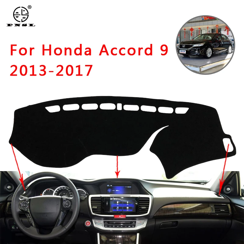 PNSL Car Dashboard Cover Dash Mat Dash Pad Carpet For Honda Accord 9