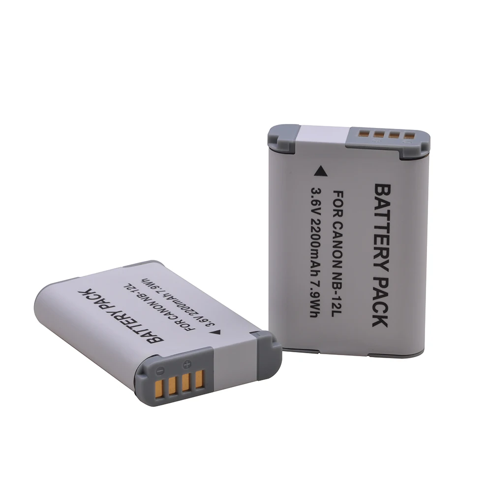 DSTE Batteria NB-12L 2 Pezzi E Caricabatterie USB Per Canon LEGRIA Mini X, PowerShot N100, G1 X Mark II - Garanzia 2 Anni