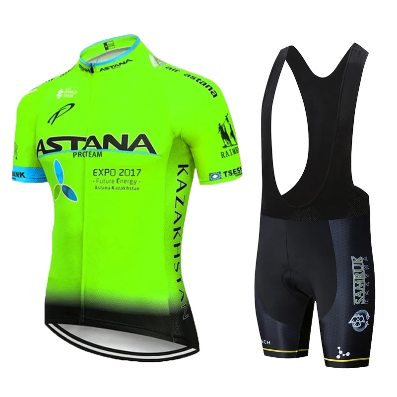 Short Jersey Gel-Pad Bike-Wear Cycling-Clothes-Set Team-Astana Hombre-Ciclismo Mens