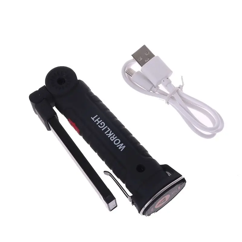 

Portable COB LED Work Light Foldable USB Rechargeable Emergency Lamp With Magnetic Base Multifunction Flashlight