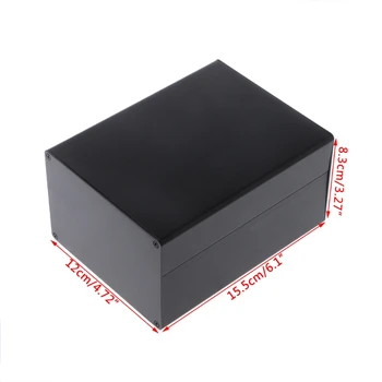 

Aluminum Enclosure DIY Project Case Power Junction Box 155x120x83mm Black