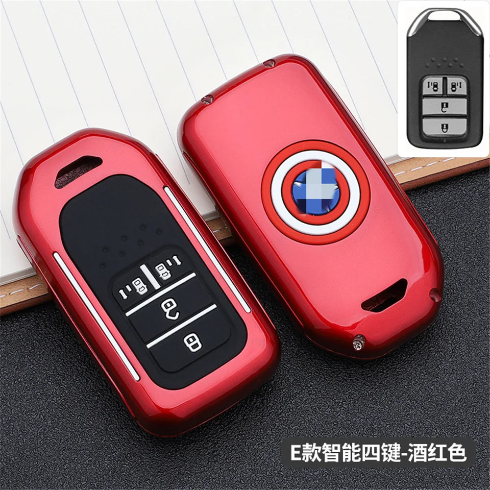 Copertura completa car key case per Honda Vezel città BR-V civico accordo pilota Jazz Jade Crider Odyssey accessori Auto Auto - H51d367ebdcde448d9d22fc68beac3030w