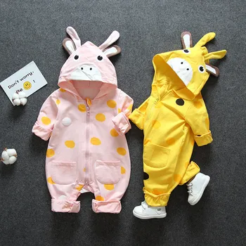 

Baby girl romper crawling suit jumpsuit baby boy romper baby clothes newborn cotton cartoon cute hooded jumpsuit baby clothing
