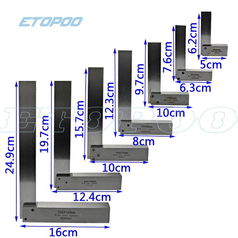 Bladed Tente, L-Shaped, assento largo, Medidor Ferramenta, 90 Graus