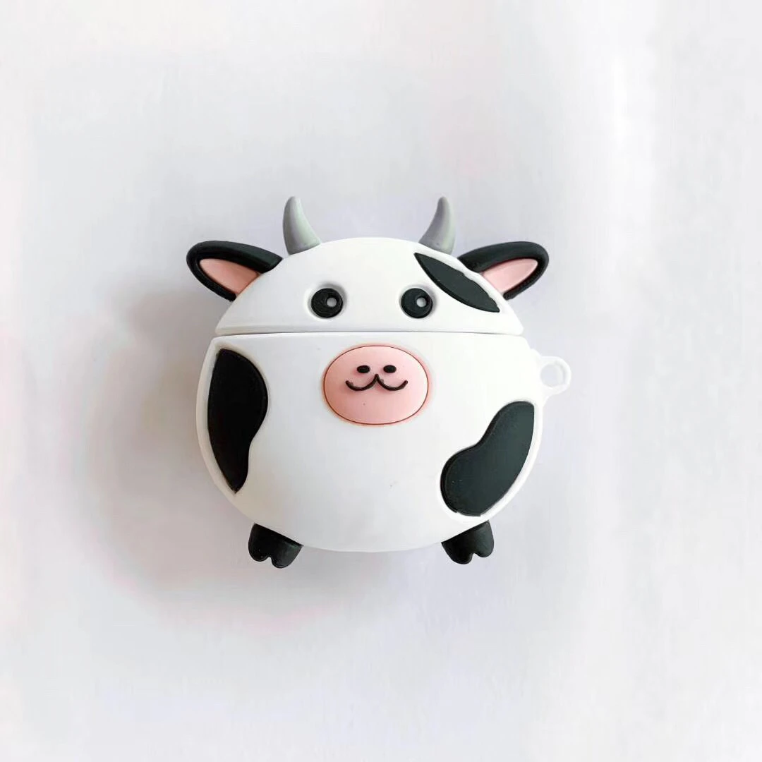 Для airpods Pro Чехол смешной 3D с героями мультфильмов одежда с принтом милой коровы; Мягкий силиконовый чехол для Apple Airpods 1/2/3 крышка Беспроводной Bluetooth наушники чехол