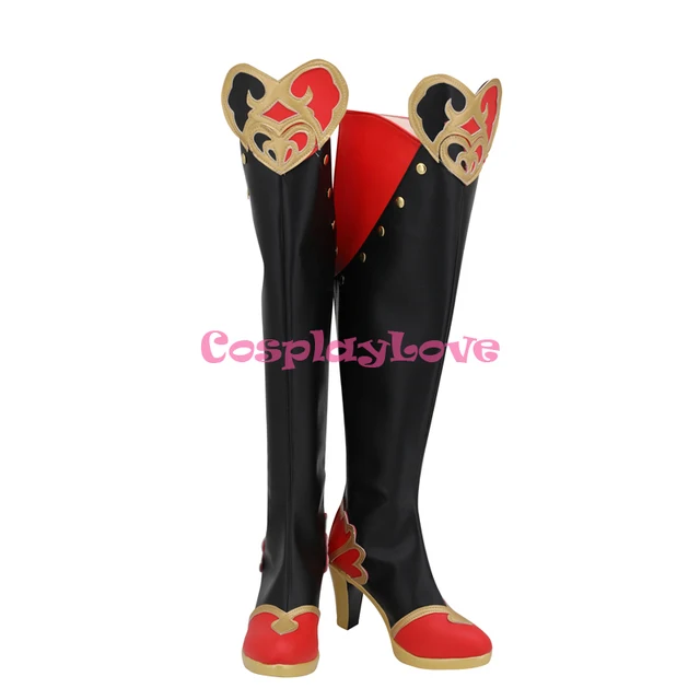 Twisted Wonderland Heartslabyul Riddle Rosehearts Black Shoes Cosplay