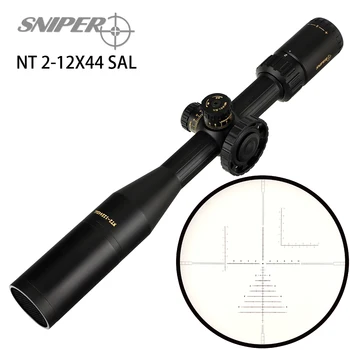 

SNIPER NT 2-12X44 SAL Hunting Rifle Scope Side Wheel Parallax Adjustment Glass Etched Reticle Red Green Illuminated Riflescopes
