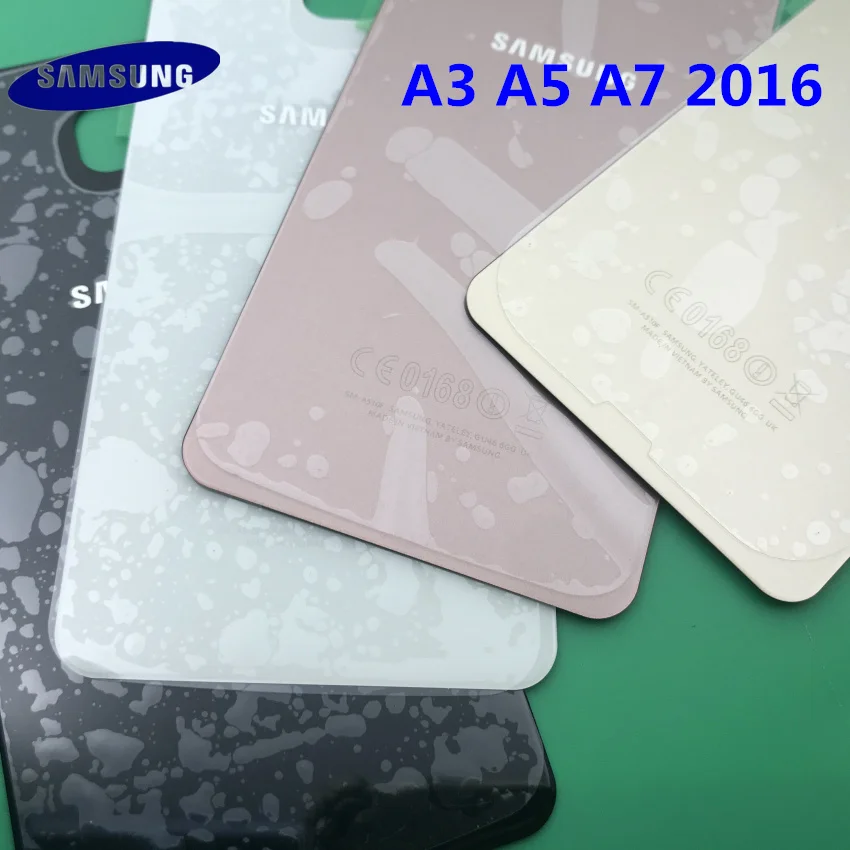 samsung Galaxy A3 A5 A7 A9 A310 A510 A710 A910 задняя крышка Батарея чехол 3D Стекло сзади Корпус на домашнию Дверь чехол