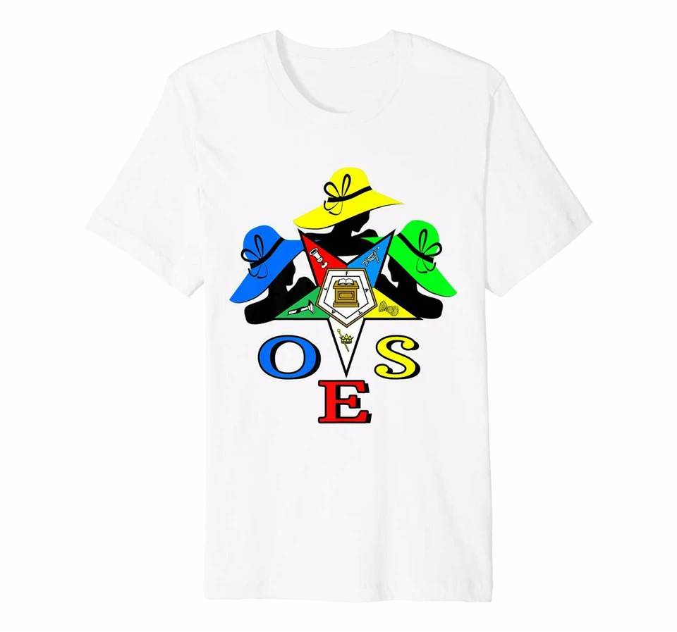 

Order Of The Eastern Star Master Logo Oes Sisters Of Color White T-Shirt S-3Xl Summer Style Casual Wear Tee Shirt