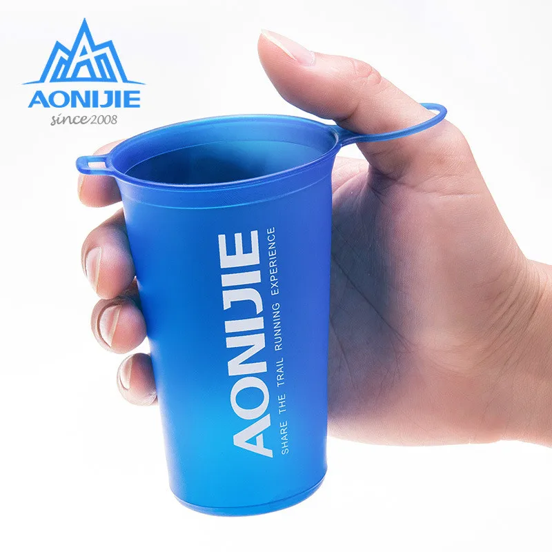 AONIJIE E885 Új foldable szilikon vize Palackol Szabad ég alatt traveling Sportág Futóverseny Kerékpározás Főzőedény Egészséges Lágy Materiális 250- 600ML