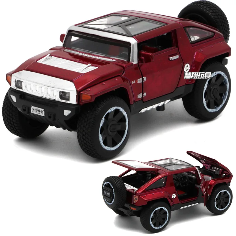 

Hot Sales 1: 32 Hummer Concept Car Alloy Car Model with Light And Music Warrior 4 Open Design