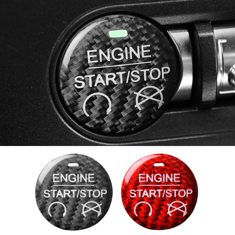 

For Ford Mustang 2015 2016 2017 2018 2019 2020 One-key Start Stop Button Sticker Protuction Cover Decoration Accessories