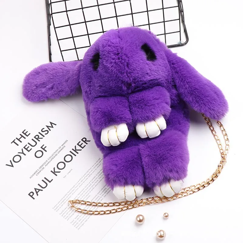 fluffy rabbit bag