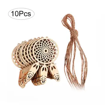 

10pcs/lot Wooden Dream Catcher Feather Decoration Good Luck Mini Dreamcatcher Ornament Hanging Home Decoration 40P