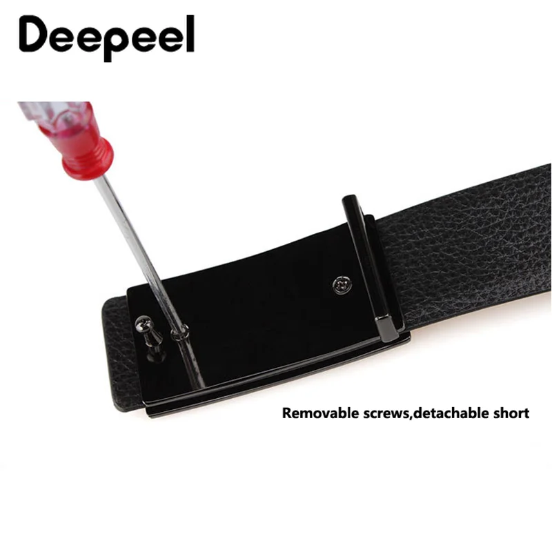 Deepeel, 3,4 см* 105-125 см, натуральная кожа, гладкая Пряжка, Harajuku, ремень, роскошная Мода, Воловья кожа, деловой пояс для отдыха, YB248