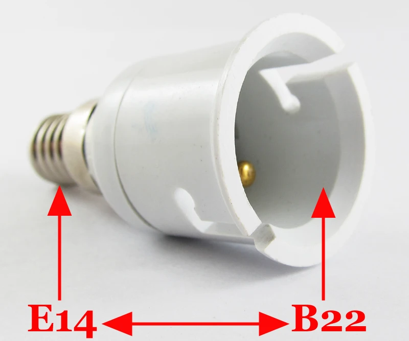 

1pc E14 Male to B22 Female Socket Base LED Halogen CFL Light Bulb Lamp Adapter