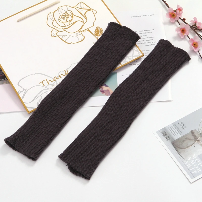 lengthen Japanese Lolita Sweet Girl Leg Warmers Knitted Foot Cover Women Autumn Winter Leg Warmer Socks Heap Heap Solid Socks plus size knee high socks