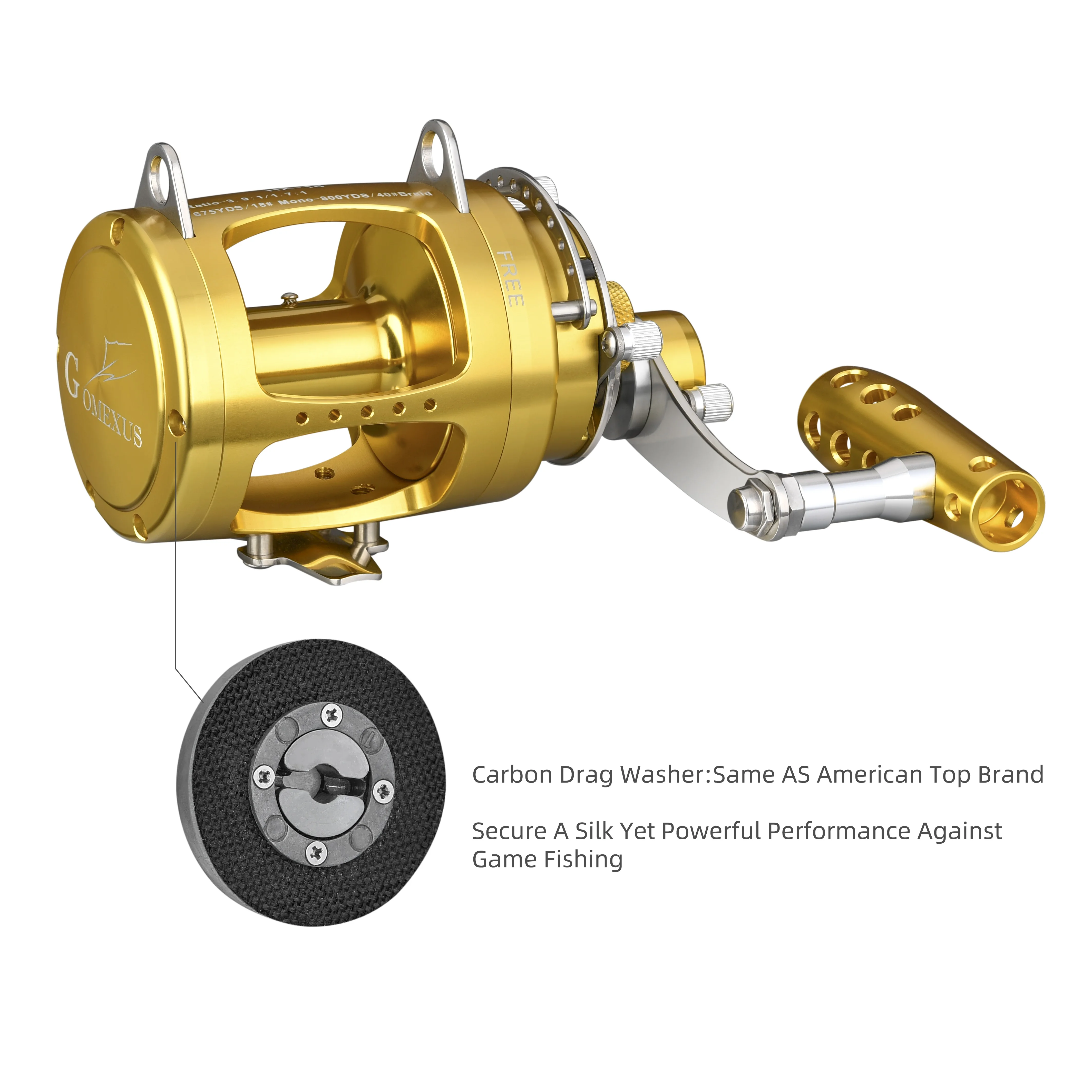 Gomexus トローリング海水リールマグロサメ釣りオフショアトーナメント大物リール 18 ワット 10 年テスト Fishing Reels Aliexpress