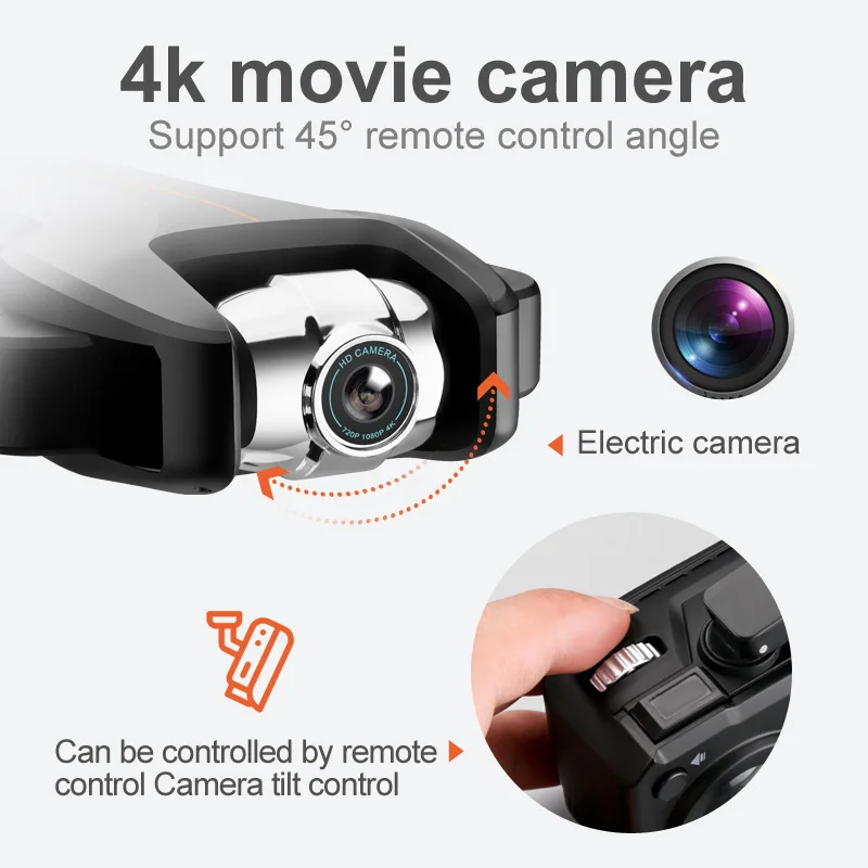 S5 4K Dual Camera Quadcopter Drone With Camera Foldable Quadcopter With Optical-Flow Adjustable Ang