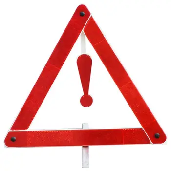 

Emergency Red Reflective Triangle Warning Sign Pvc Portable Car Supplies