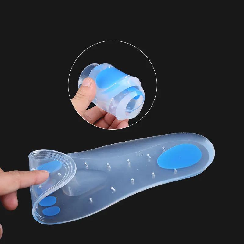 FOOTOUR Soft Medical Silicone Gel Insoles Arch Support Orthopedic Insole Treatment Heel Pain Relief Flatfoot for Plantar Fasciitis Heel Spur Sport Shoe Pad