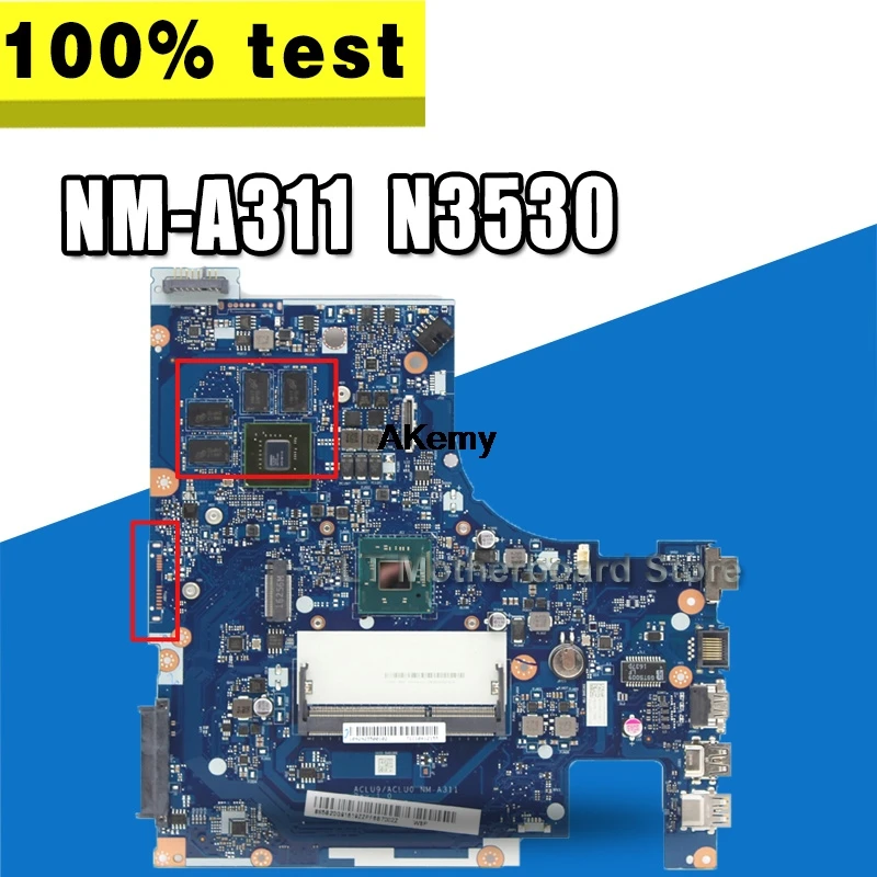 

ACLU9 / ACLU0 NM-A311 motherboard for Lenovo G50-30 notebook motherboard CPU N3530 GT820M 1G DDR3 100% test work
