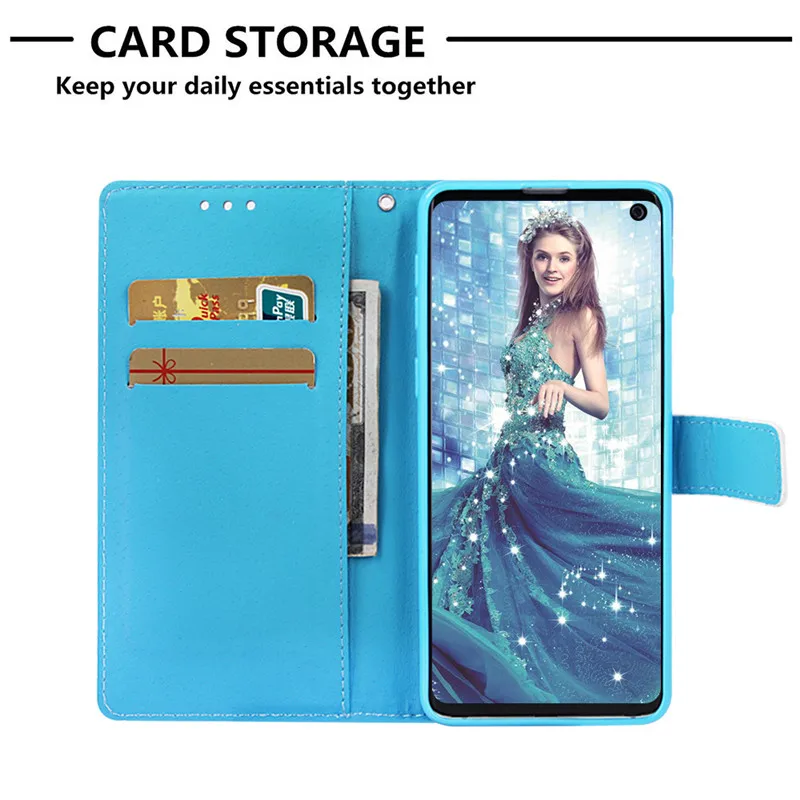 Чехол для samsung Galaxy S10 Plus, чехол, Роскошный кошелек с животными, кожаный флип-чехол s для samsung S10 S10E S8 S9 S 10 Plus, чехол