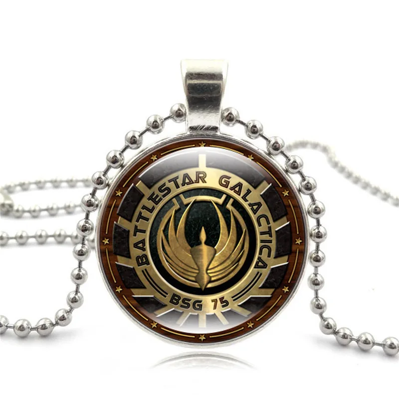 

Hot Sales Battlestar Carla Galactica Time Stone Glass Necklace Fashion Bead Necklace Pendant Ornaments