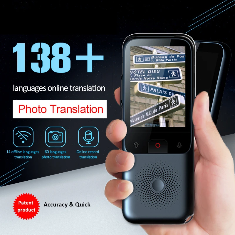 2+32GB New Audio 5MP Photo Translator 138 Languages Smart Translator Offline Real Time Smart Voice