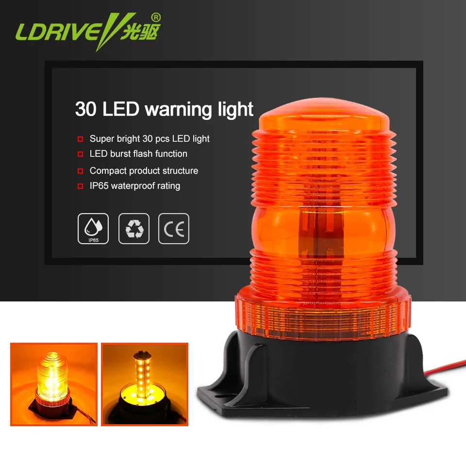 LED Warning Light Mount Construction Vehicle Car Strobe Red Police Flashing Lights Signal Forklift Lamp | Автомобили и мотоциклы