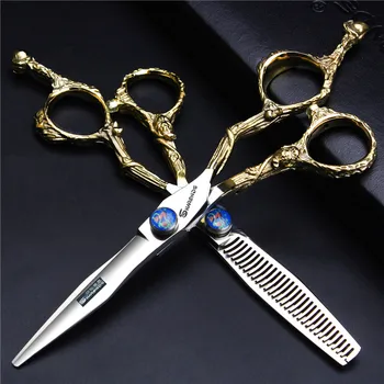 

6 inch hair salon professional hairdresser scissors set hair scissors flat cut tooth scissors hairdressing scissors set