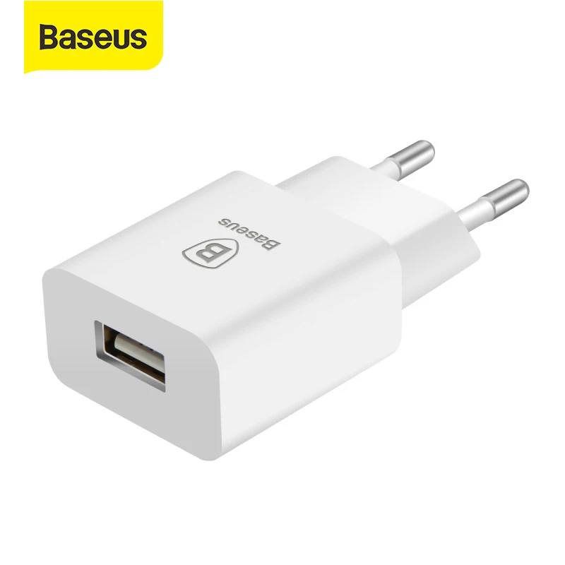 USB зарядное устройство Baseus для iPhone 8 7 европейская вилка дорожное настенное Samsung S9