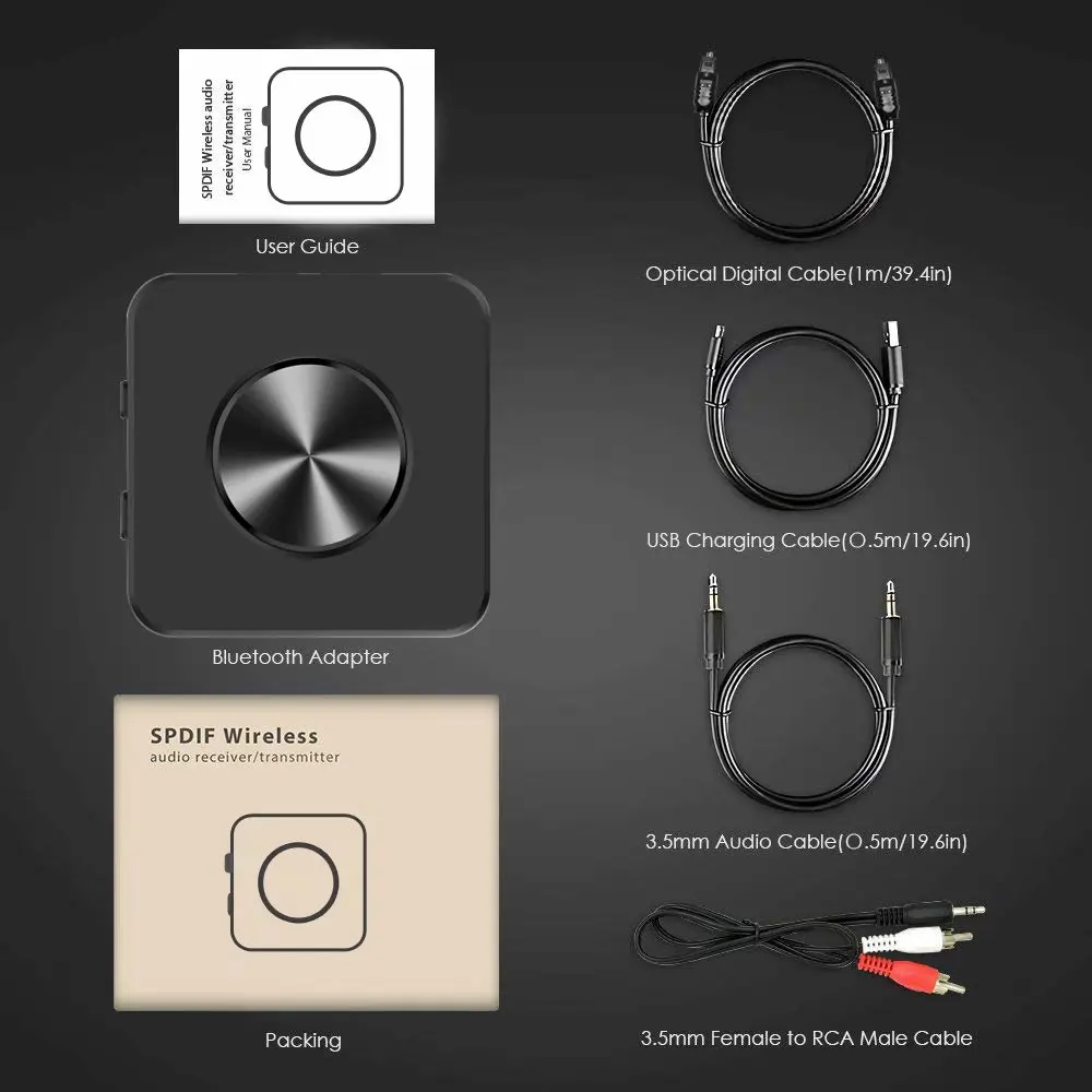 APTX HD Transmitter 2 In 1 Bluetooth 5 0 Receiver Wireless Stereo Adapter With 3 5 RCA Jack For TV Headphones Audio Low Latency
