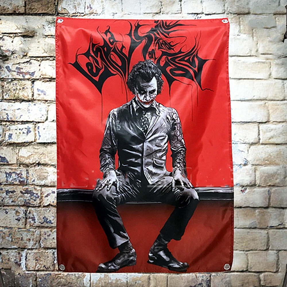 JOKER Hollywood Movie Poster Flag Banner Tapestry Wall Hanging Tapestries Cloth Stickers Bedside Bedroom Home Decor | Дом и сад