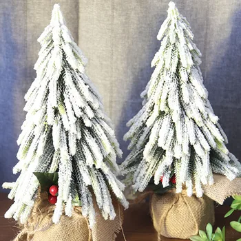

Mini Christmas Trees Christmas Snow Flocking Decorations Twigs Mulberry Trees Window Display Scene for Home Desktop Decoration