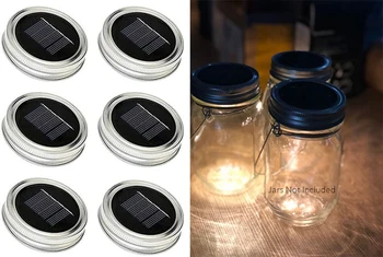 

Solar Mason Jar Lid Lights, Firefly Jar Lids Lights (Jars Not Included), Patio Garden Decor Solar Laterns Table Lights