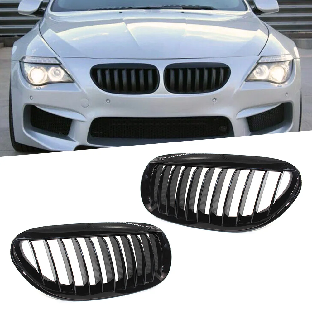 

Глянцевая черная решетка радиатора для BMW E63 E64 6 серии 650i M6 2004 2005 2006 2007 2008 2009 2010 2 шт.
