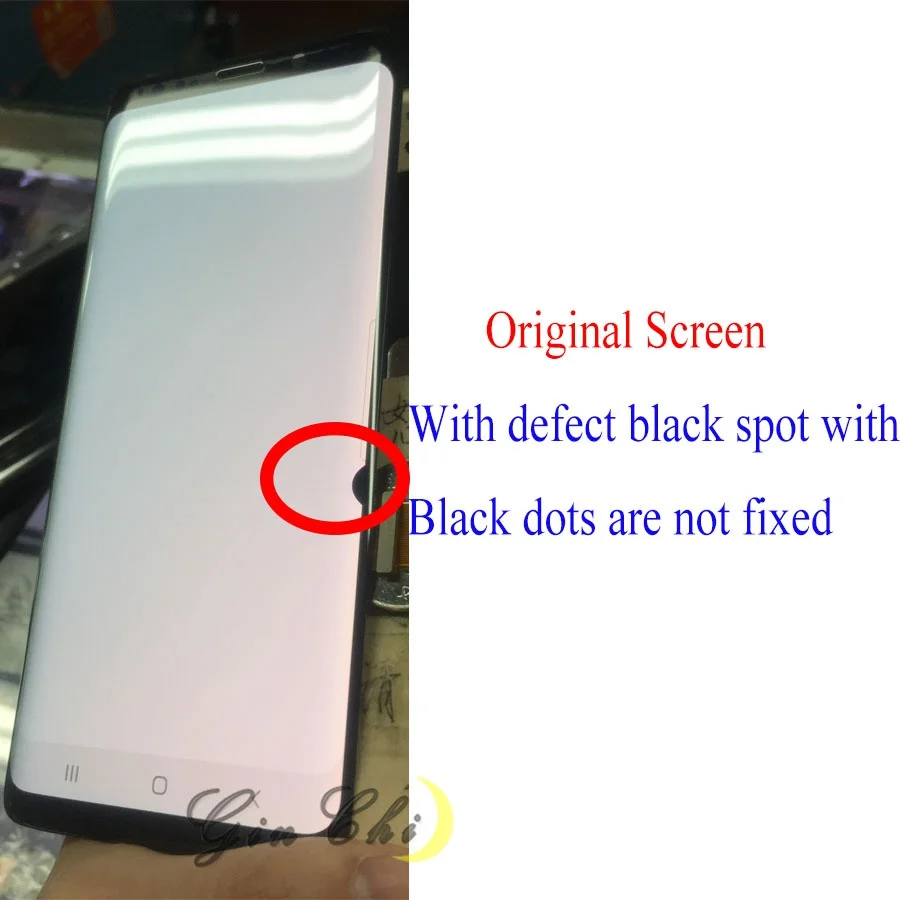 Дисплей для S8 ЖК+ рамка Замена для SAMSUNG Galaxy S8 G950 G950F дисплей S8 Plus G955 G955F сенсорный экран с черными пятнами